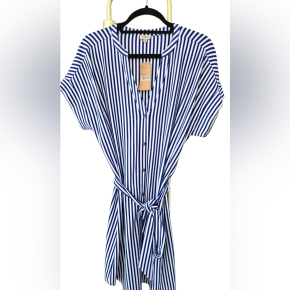 Cremieux (Daniel Cremieux) Isle of Capri Striped Knit Shirt Dress - Picture 2 of 6